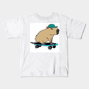 Capybara skating Kids T-Shirt